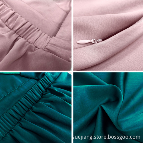 Elegant Sexy Backless Slip Long Evening Silk Dresses